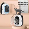 Crates de transportadoras de gatos Capsões de mochila de estimação cápsula espacial portátil para sair gatos cães cães pequenos e médios Injeção de ventilação de grande porte H240407