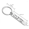 Keychains Keychain en acier inoxydable pour un couple en titanium Je t'aime plus la fin