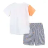 Sets de ropa Summer Baby Boy Ropa Juego de niños Tisos de estampado de cangrejo Niños