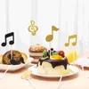 Decorative Flowers 18 Pcs Ingredients Coffee Paper Cups Music Notes Party Decorations Cupcake Toppers