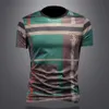 Fałszywe lato nowe wysokiej jakości jedwabne bawełniane męskie Trend T-shirt z krótkim rękawem QT6012AFD991 42ov