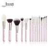 Jessup Make -up Pinsel Set 15pcs Professional Pinsel Fundament Pulver Pulver Lidschatten Blender Liner Blusher Brochas 240403