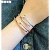 Carts bracelet Star Style Sterling Silver couple bracelet with diamond buckle and nail Tiktok online red fashion personalized mens womens Bracelet