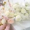 Dekorativa blommor Candy Trailtail Flower Row 4S Shop Delivery Ceremony Decoration Simulation Silk Wedding Layout