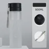 Bouteilles d'eau 800 ml de grande capacité de bouteille de sport épreuve en plastique transparent tasse en plastique à boire
