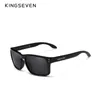 Lunettes de soleil Kingseven Brand Square Retro Tr90 Femmes polarisées Men de conception de motif en fibre de carbone