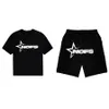 Designer men's new T-shirt top Fashion brand American street hip-hop punk letter printed T-shirt shorts sports style