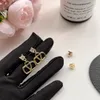 Designer de marque de luxe 18k étalons plaqués en or Pendant la chaîne d'oreille Chaîne de clip géométrique Girl Crystal Rhindiamone Oreurs