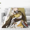 Couvertures Ningguang Genshin Impact Soft Warm Light Thin Blanket Gaming Fantasy Anime Manga Phoncase