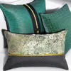 Pillow European Vintage Green Geometric Decorative Throw Pillow/almofadas Case 30x50 45 50 Retro Design Cover Home Decorating