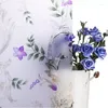 Fensteraufkleber Wefilm Blume Frosted Non Adhesive Decorative Türfilm Abnehmbares statisches Klingel -Glas -Hitzekontrolle Anti -UV