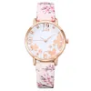 Digital Art Flower Fashion Belt Quartz Women's Watch