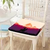 Pillow Cowboy Horse Cloud Imprimer Chaise carrée Soft Durable Durable Rovible Washable Coat Chairs Pad Woelchair Home Decor