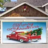 Arazzi 400 180 cm Sfondo natalizio stoffa di porta per garage per esterni