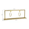 Jóias Exibir portador Ear Stand Stand Metal Creative Golden Shape Brincos de pulseira Shelf240327