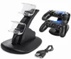 LED PS4 DUAL FARARGE DOCK MODZINY STALA ładowania USB For PlayStation 4 Gaming Kontroler bezprzewodowy z Boxem1485457