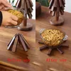 Tavolino tavolino a forma di albero placemat bar fatto di set non slittatore non slittamento in noce nero per piatti e padelle cucina