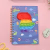 Anteckningsböcker Ny A5 Notebook Notebook Antistress Bubble Toys Unicorn Silicone Handbook Studentbok Lärare Skriver pappersgåva