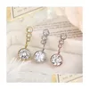 Navel Bell Button Rings Diamond Dangle Belly Bars Ring Crystal Flower Shape Body Jewelry Piercing Drop Delivery Dhmxr