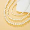 Ketten Luxus Vintage Dreischichtige Perle Halsband CHOKER 2024 in Trend Schmuckmodische Frau Halskette auf dem Hals Partygeschenk