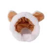 Appareils pour chiens ours en peluche couvercle de la tête de chat Cat Pet Headgear Wear Supplies Hat Kitten Puppy Cosplay Costume chaud d'hiver