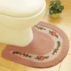 Badmattor U-format toalettområde matta som inte är halkad förtjockad mjuk tvättbar badrum heminredning
