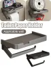 Supports de toilette de salle de bain support de papier de toilette avec étagère mural en papier rouleau de téléphone porte-téléphone de salle de bain tissu rangement accessoire