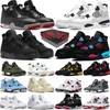 With box 4 basketball shoes Bred Reimagined military black cat 4s Olive Infrared bred White Thunder Pure Money sail sports mens womens trainers sneakers