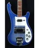 Rzadki 4003 Trans Blue Bass Dwie wyjścia 4003 RIC Transparent Blue Electric Bass Guitar Szyja Przez Body One PC SCIC CORTE Chinese Bas4511746