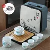 Teaware Sets Drinkware Set Chinese Travel Tea Ceramic Portable Teacup Porcelain Service Gaiwan Mug Ceremony Teapot