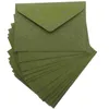 Gift Wrap Retro 120g Thick Western-style Triangle Envelope Wedding Postcard Greeting (quiet Grass Green) 40pcs Letter Cards