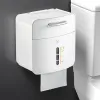 Houders papieren handdoek dispenser waterdichte wandmontage opbergplank rek papier opbergdoos toiletpapier houder badkamer product