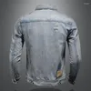 Jackets masculinos 2024 Moda de primavera e outono com Europa Os Estados Unidos Retro Wash Light Casual Boutique Jacket Hole