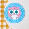 New Silicone Coaster Cartoon Table Mat Non-slip Cup Mat Heat Insulation Tea Cup Mat Bowl Mat Kitchen Accessories