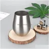 Tumbler 18 Unzen Edelstahl Stammlesses Weingläser im Freien unzerbrechlich bruchsicherer Tumbler Cups Hauswarming Weihnachtsgeschenke Zugang zu Dhnlq