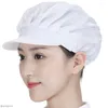 Bérets Restaurant Canteen Bakery Mesh Catering Cap Saiter Work Caps Chefs Hat Cafe Bar Baker Electrostatic Men Women Women Headwear