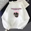 Hoodies féminins 2024 Hip Hop Sad Hamster Letter Streetwear Y2K Sweatshirts Coton Pure Coton Sweat à capuche