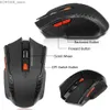 Mice 2.4G wireless mouse 1600DPI PC optical mouse game console 6-button wireless mouse with USB receiver suitable for PC laptop accessories Y240407