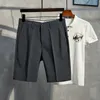 Summer Fashion Brand Ins Casual Shorts Mens Korean Slim Fitting Trousers Thin Quarter Pants Straight Tube Loose Suit