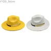 Breda randen hattar hink kvinnor ull fedora varm jazz hatt panaman vintage trilby brittisk stil klassisk stor yq240407