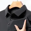 Men Polo Shirt Business Autumn Tshirt Long Sleeve Casual Male Fit Slim Korean Clothing Button Shirts 240403