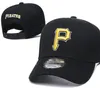 「Pirates」キャップ2023-24ユニセックス野球帽スナップバックハットワードシリーズチャンピオンロッカールーム9fiftyサンハット刺繍春夏キャップ卸売