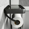 Asciugamani senza foro porta tovagliolo per asciugamano di carta per asciugamano in alluminio bagno in alluminio mettere il supporto per rotolo di cellulare per portata a parete