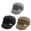 Stingy Brim Hats New Mens andningsbara veckade basker 2018 Nya vår- och sommarfasta hattar axelremmar Flat grossist Direkt sändning Q240403