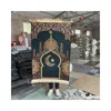 Mat de prière en flanelle pour le culte cadeau Ramadan Ineft Genossing Floor Tapet non glissement tapis de voyage doux et portable Gift Ramadan 240401