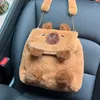 Torby szkolne urocze kreskówka duża pojemność Kawaii Capybara Plush Backpack School Torebka Bag Crossbody torebki na ramię