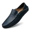 Casual Shoes Genuine Leather Men Loafers Moccasins Light Breathable Slip On Boat Zapatos Hombre