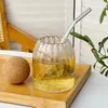 Wine Glasses Vertical Striped Glass Cups Clear Coffee Mug Juice Milk Champagne Cocktail Drink Cup Tumblers Foe Home Kitchen Bar Party