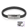 Cabos de carregador de pulseira de couro Bracelets USB Tipo C Cabo de sincronização de cabos de carregamento 22.5cm Chargers Fast para Android Telefone Presente 11 LL