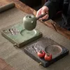 TeAware Setleri Yaratıcı Japon Çay Seti Ev Seramik Kupası Teapot Basit Taşınabilir Açık Dış Mekan Seyahat Bir Pot Üç Bardak